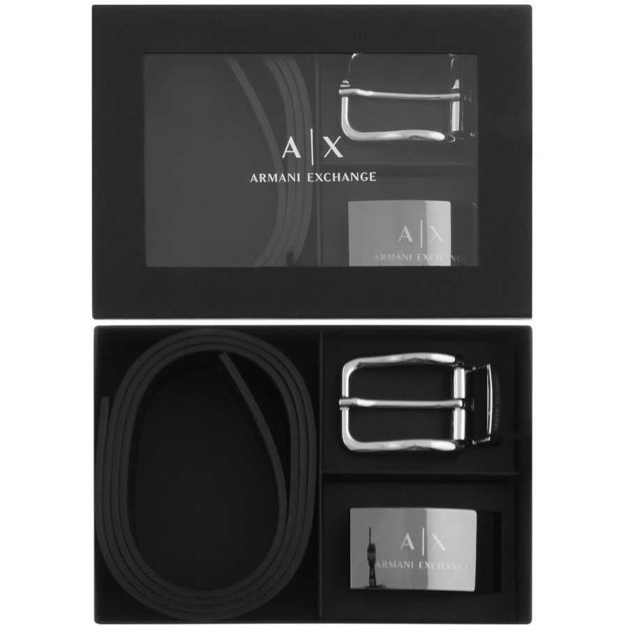 Alternative Image for ProductArmani Exchange Reversible Belt Gift Set Black3